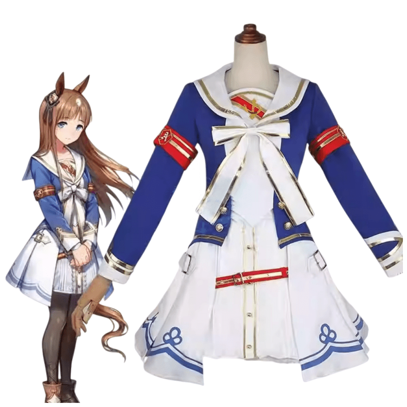 L - email Wig Umamusume:Pretty Derby Silence Suzuka Grass Wonder Cosplay Costume - lemailwigs