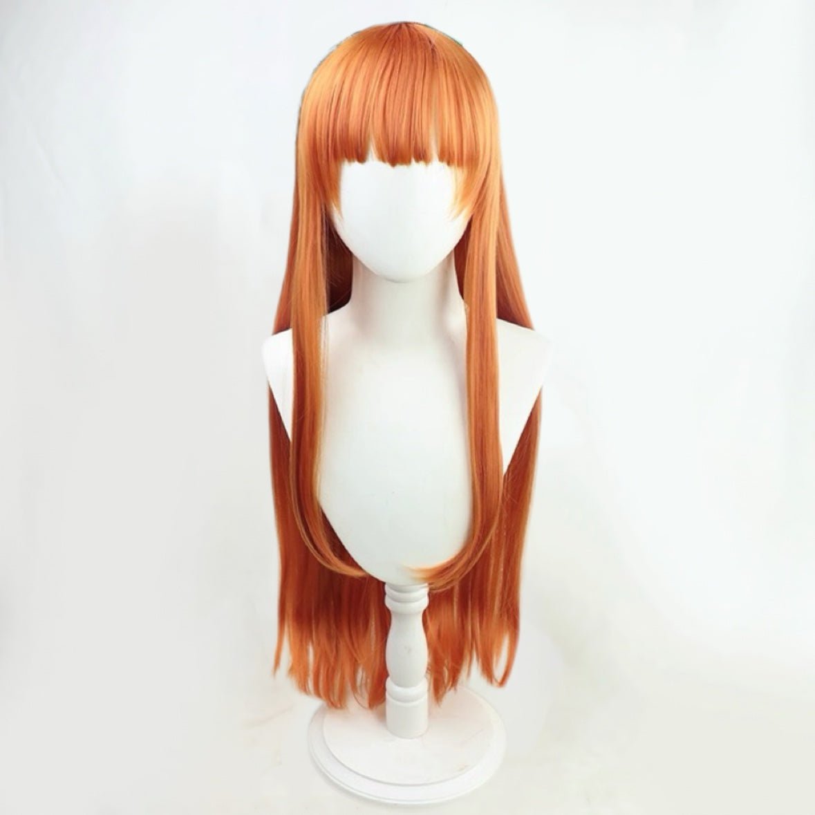 L - email Wig Umamusume:Pretty Derby Silence Suzuka Orange Cosplay Wig And Tail - lemailwigs