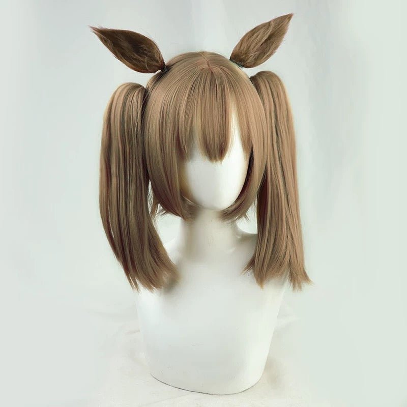 L-email Wig Umamusume:Pretty Derby Smart Falcon Brown Cosplay Wig Ears lemailwigs L-email Wig Umamusume:Pretty Derby Smart Falcon Brown Cosplay Wig Ears lemailwigs