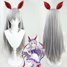 L - email Wig Umamusume:Pretty Derby Tamamo Cross Silver Cosplay Wig - lemailwigs