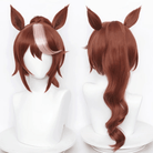 L - email Wig Umamusume:Pretty Derby Tokai Teio Brown Cosplay Wig And Ears Tail - lemailwigs