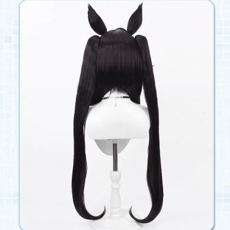 L - email Wig Umamusume:Pretty Derby Vivlos Dark Brown 90cm Cosplay Wig - lemailwigs
