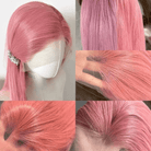 L - email Wig Universal Pink Series 75 - 80cm Long Straight Font Lace Wig - lemailwigs
