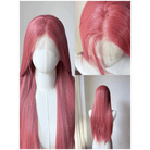 L - email Wig Universal Pink Series 75 - 80cm Long Straight Font Lace Wig - lemailwigs