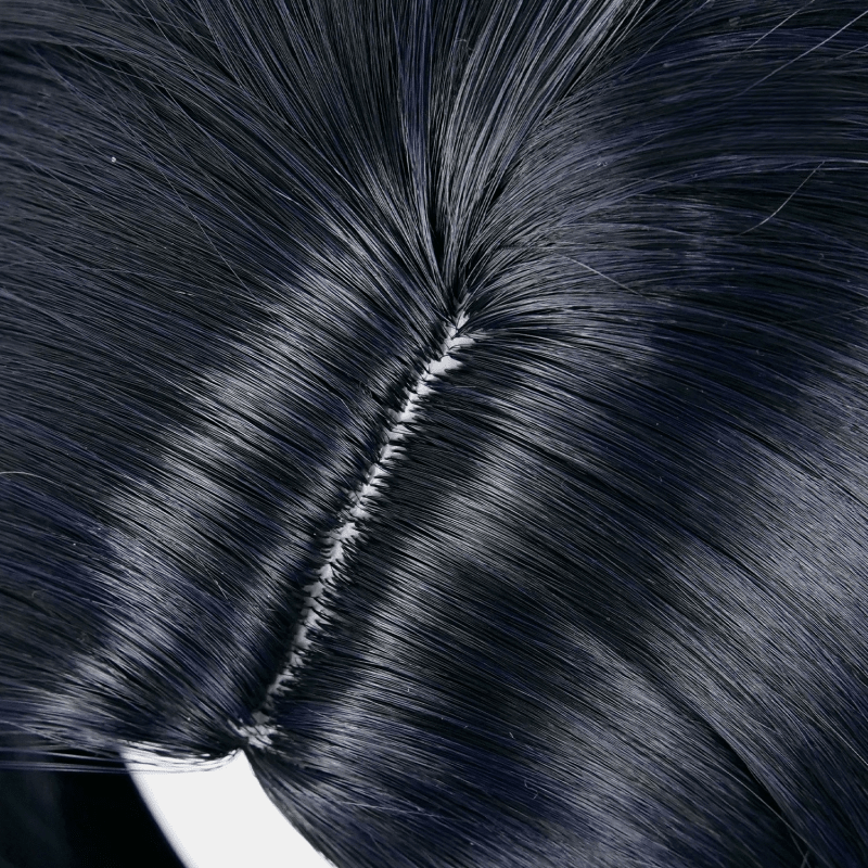 L - email Wig Valorant Viper Black Short Cosplay Wig - lemailwigs