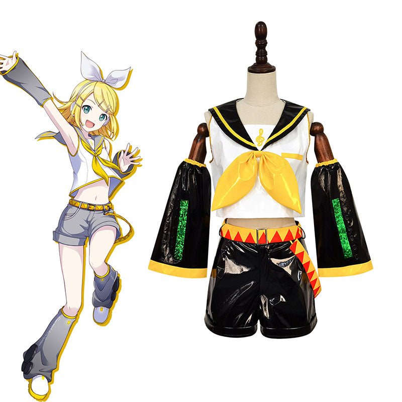 L - email Wig Vocaloid Kagamine Rin Cosplay Costume And Wig Kit - lemailwigs