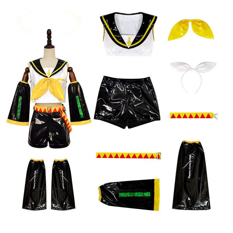 L - email Wig Vocaloid Kagamine Rin Cosplay Costume And Wig Kit - lemailwigs