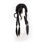 L - email Wig Where Winds Meet Female Young Master Black Double Braids Cosplay Wig - lemailwigs