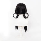 L - email Wig Where Winds Meet Female Young Master Black Double Braids Cosplay Wig - lemailwigs