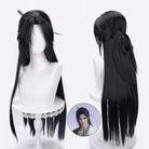 L - email Wig Where Winds Meet Jade Current Black 80cm Cosplay Wig - lemailwigs