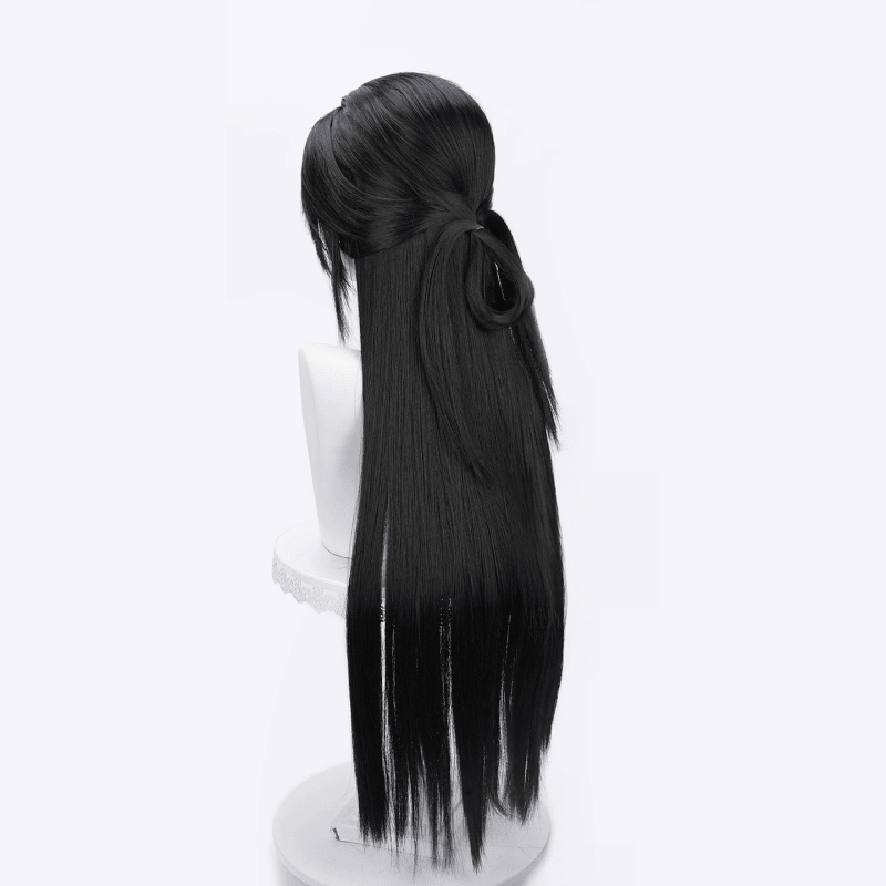 L - email Wig Where Winds Meet Jade Current Black 80cm Cosplay Wig - lemailwigs