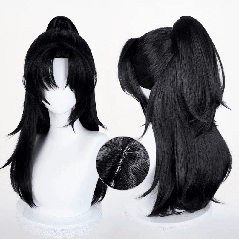 L - email Wig Where Winds Meet Male Young Master Black Cosplay Wig - lemailwigs