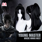 L - email Wig Where Winds Meet Male Young Master Black Cosplay Wig - lemailwigs
