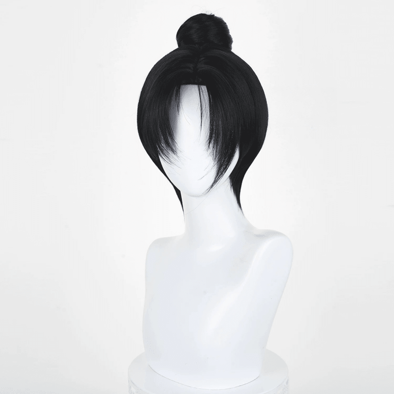 L - email Wig Where Winds Meet Well of Heaven Black 32cm Cosplay Wig - lemailwigs