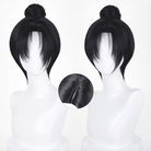L - email Wig Where Winds Meet Well of Heaven Black 32cm Cosplay Wig - lemailwigs