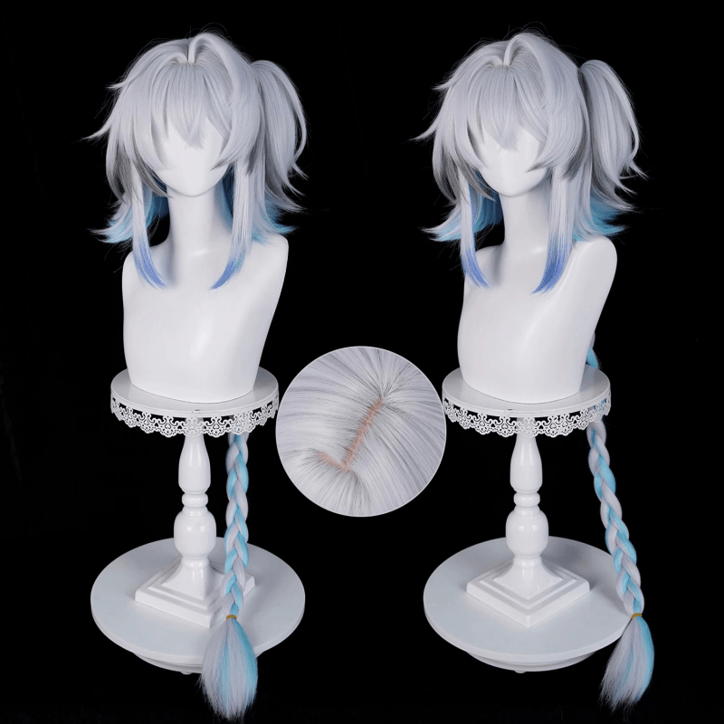 L - email Wig Wuthering Waves Buling Mixed Color Braids Long Cosplay Wig - lemailwigs