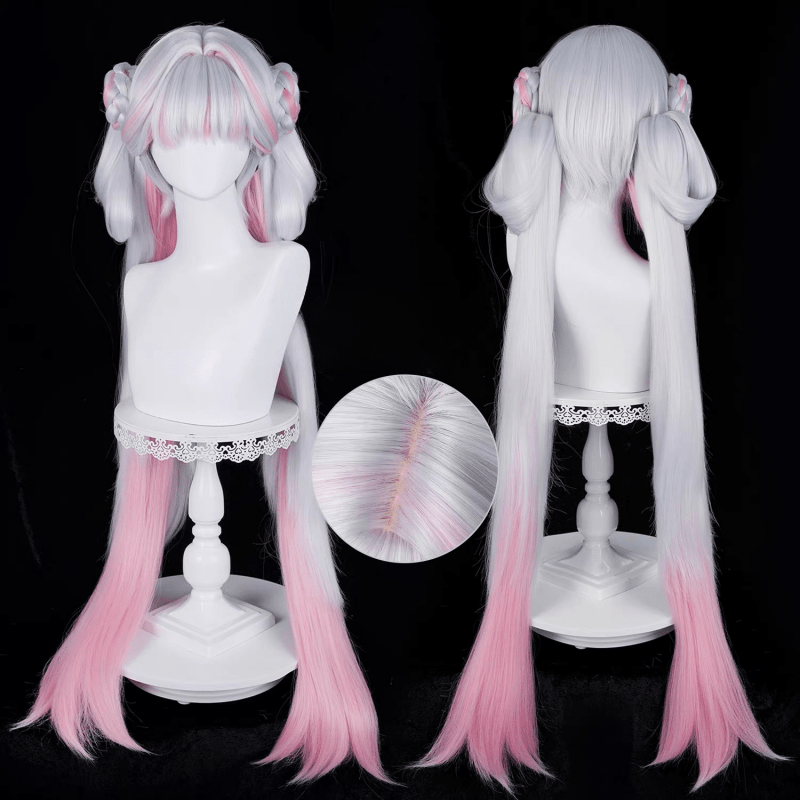 L - email Wig Wuthering Waves Jinhsi Peach Blossom Mixed Colors Long Cosplay Wig - lemailwigs