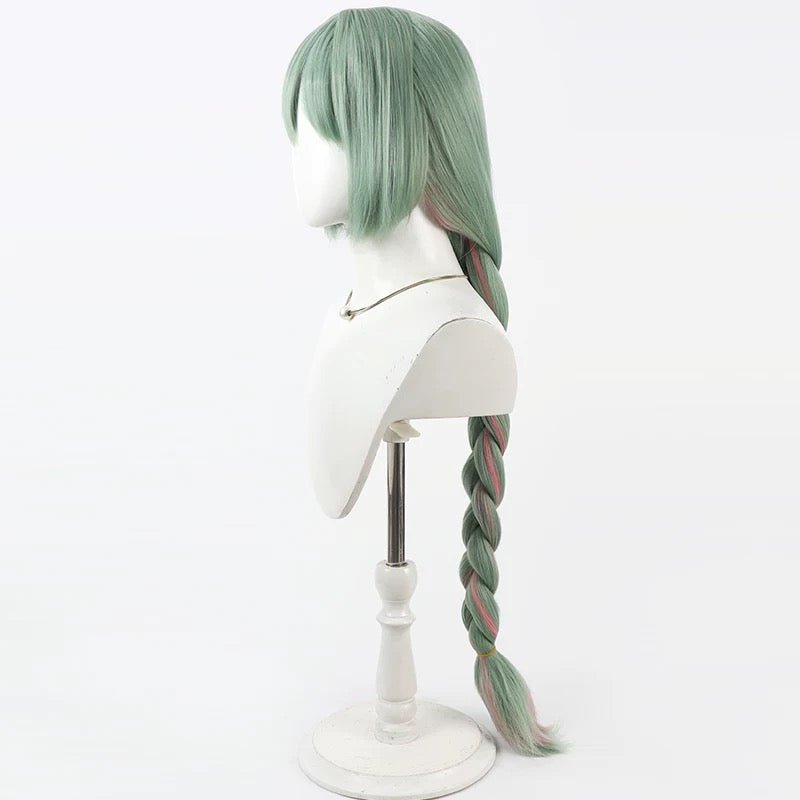 L - email Wig Wuthering Waves Phrolova Green 100cm Long Halloween Cosplay Wig - lemailwigs