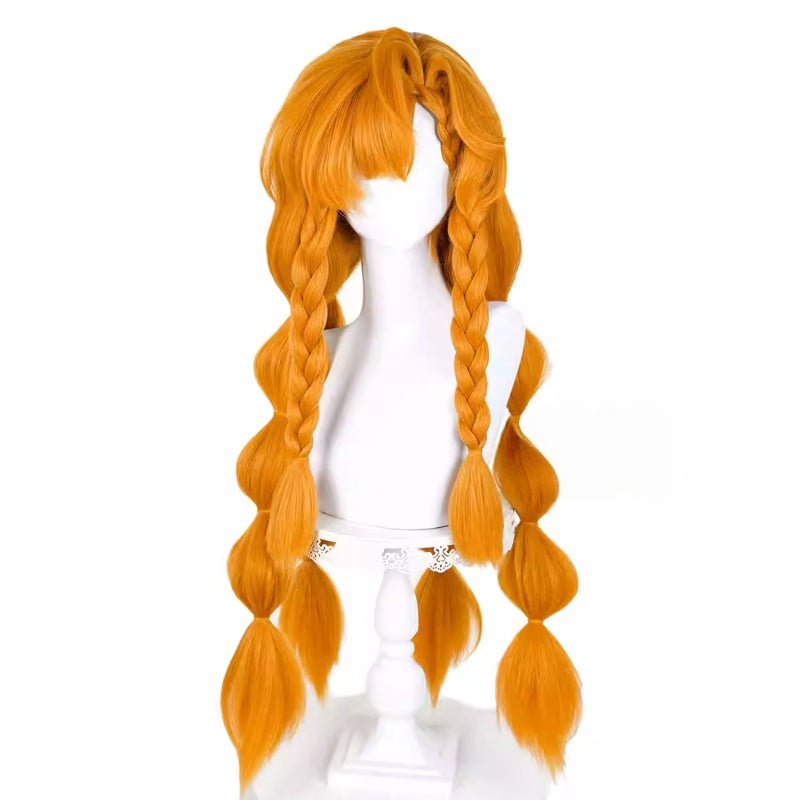 L - email Wig Wuthering Waves Sigrika Orange Long Cosplay Wig - lemailwigs