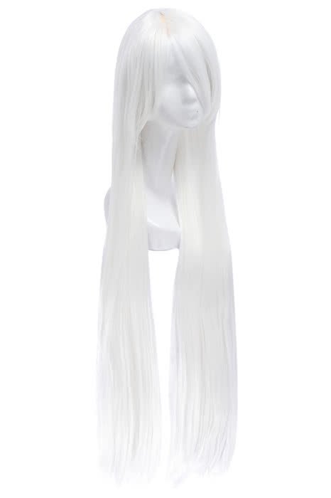 【Last Batch】L - email Wig 100cm Long White Anime Inuyasha Straight Cosplay Wig - lemailwigs