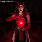 Lemail Wig Scarlet Witch Deep Red Curly Front Lace Wig - lemailwigs