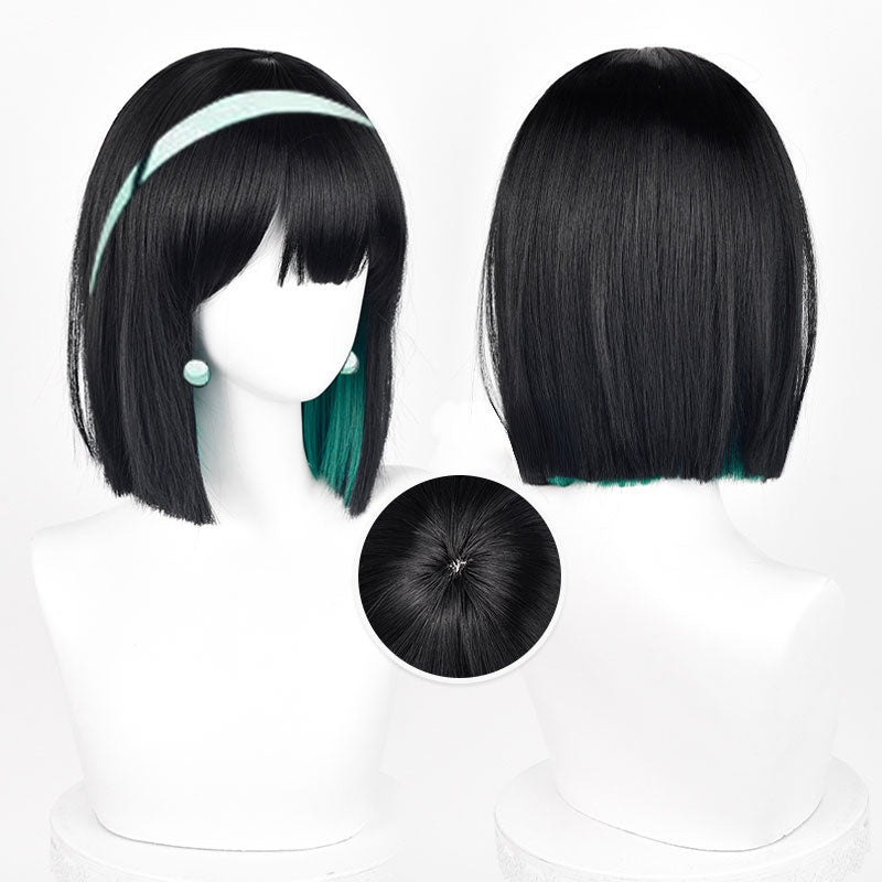 Lemailwig Alien Stage Sua Black mixed Green Halloween Cosplay Wig - lemailwigs