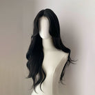 Lemailwig Black Brown Long Curly Front Lace Wig - lemailwigs