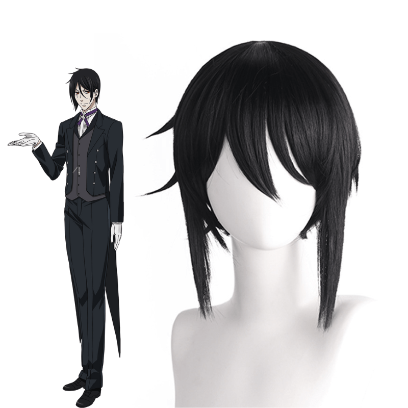 Lemailwig Black Butler Sebastian Cosplay Wig - lemailwigs
