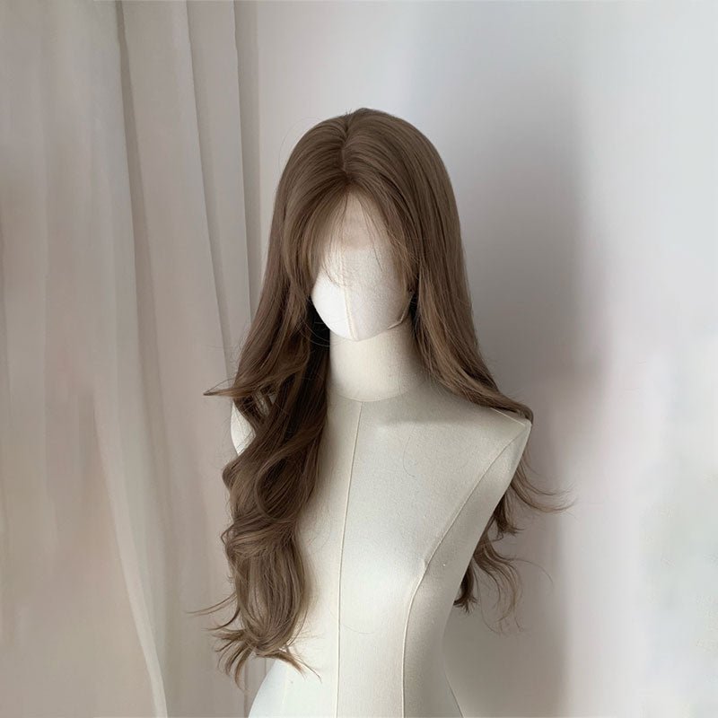Lemailwig Brown Long Curls Front Lace Wig - lemailwigs