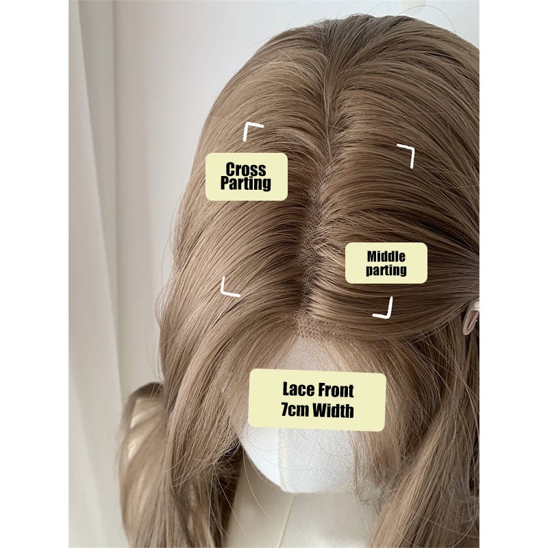 Lemailwig Brown Long Straight Front Lace Wig - lemailwigs