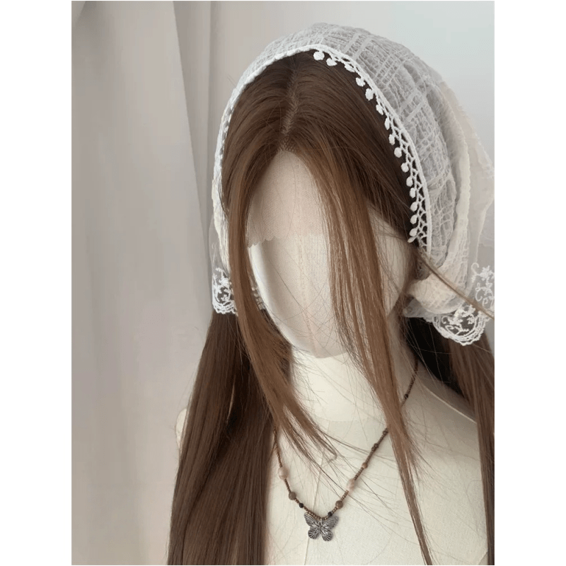 Lemailwig Brown Long Straight Front Lace Wig - lemailwigs