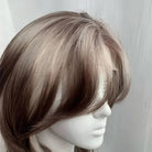 Lemailwig Brown Mix Gray Gradient Short Front Lace 38cm Wig - lemailwigs