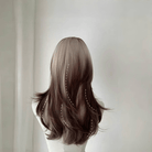 Lemailwig Brown Mix White Gradient 50cm Font Lace Wig - lemailwigs