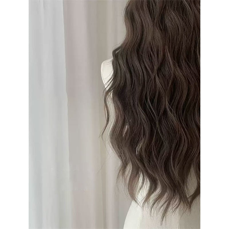 Lemailwig Deep Brown Long Curly Front Lace Wig - lemailwigs
