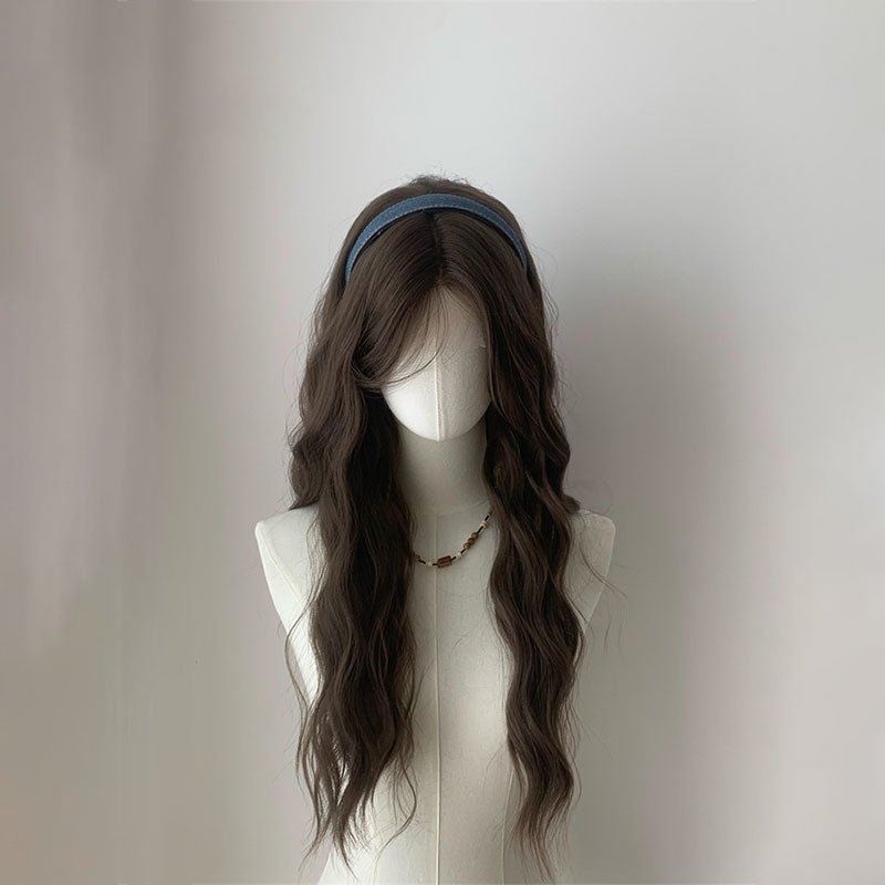 Lemailwig Deep Brown Long Curly Front Lace Wig - lemailwigs