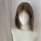 Lemailwig Gray Brown Short Front Lace 30cm Wig - lemailwigs