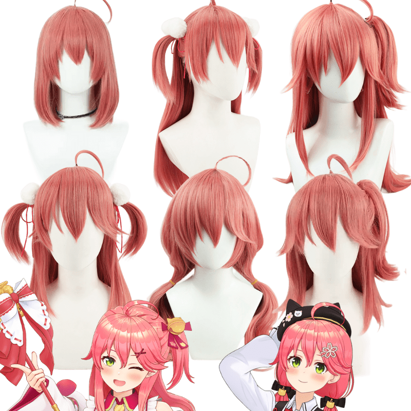 Lemailwig Hololive Vtuber Sakura Miko Cosplay Wigs - lemailwigs