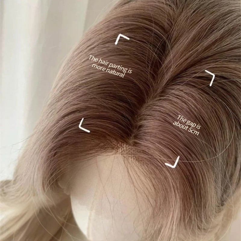 Lemailwig Light Brown Gradient Curly Lace Front 65cm Long Wig - lemailwigs