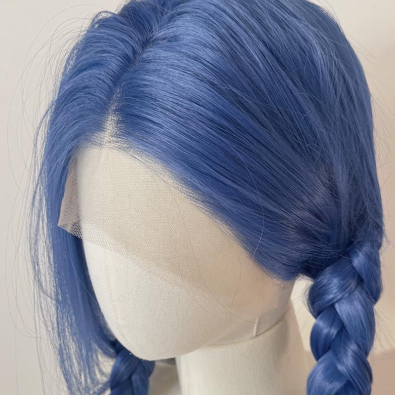 Lemailwig LOL Jinx 100cm Long Blue Color Straight Lace Wig - lemailwigs