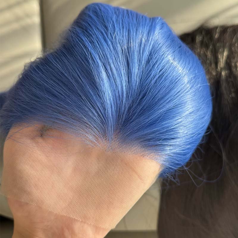 Lemailwig LOL Jinx 100cm Long Blue Color Straight Lace Wig - lemailwigs