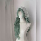 Lemailwig Mint Green Curly Front Lace Wig - lemailwigs