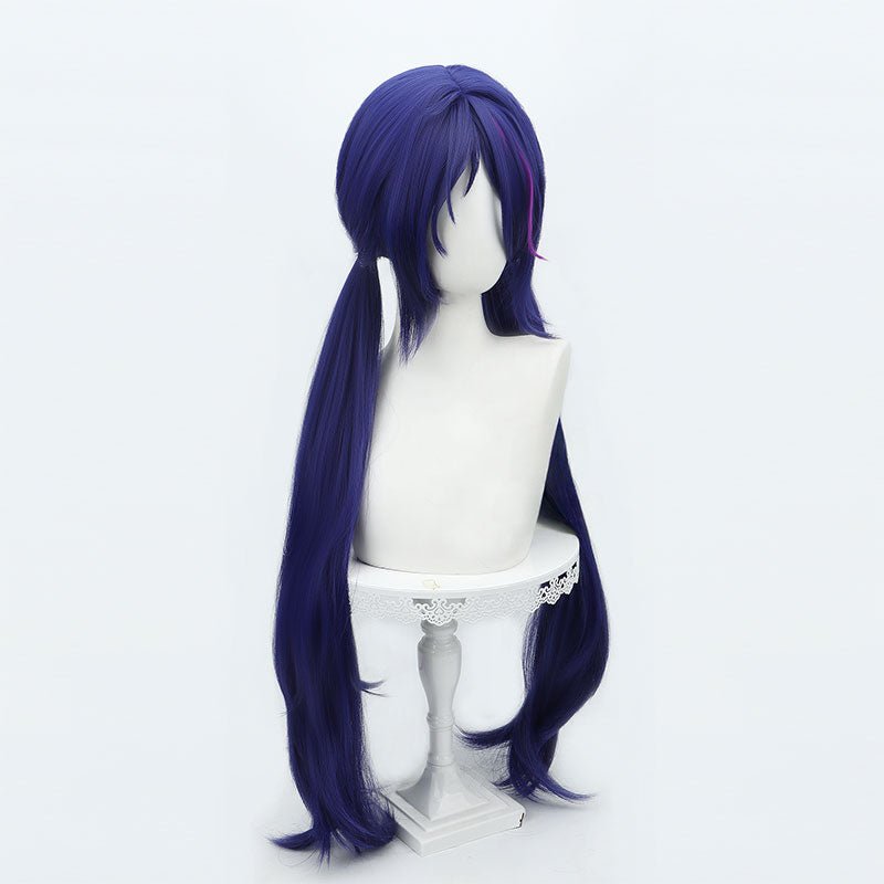 Lemailwig MiSide Mita Cosplay Costume And Deep Blue Long Wig - lemailwigs
