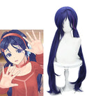 Lemailwig MiSide Mita Cosplay Costume And Deep Blue Long Wig - lemailwigs