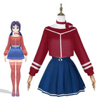 Lemailwig MiSide Mita Cosplay Costume And Deep Blue Long Wig - lemailwigs