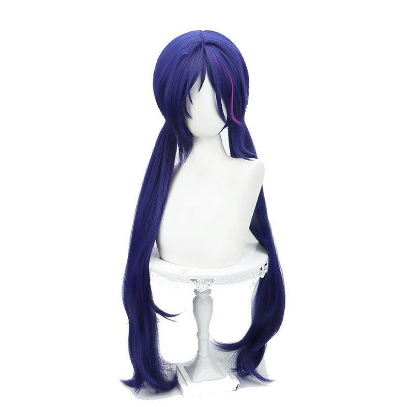 Lemailwig MiSide Mita Cosplay Costume And Deep Blue Long Wig - lemailwigs