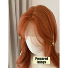 Lemailwig Orange Long Curly Front Lace Wig - lemailwigs