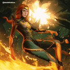 Lemailwig Orange Long Curly Front Lace Wig - lemailwigs