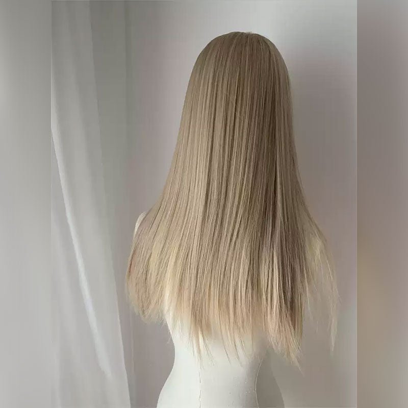 Lemailwig Pale Gold Straight Front Lace Wig - lemailwigs