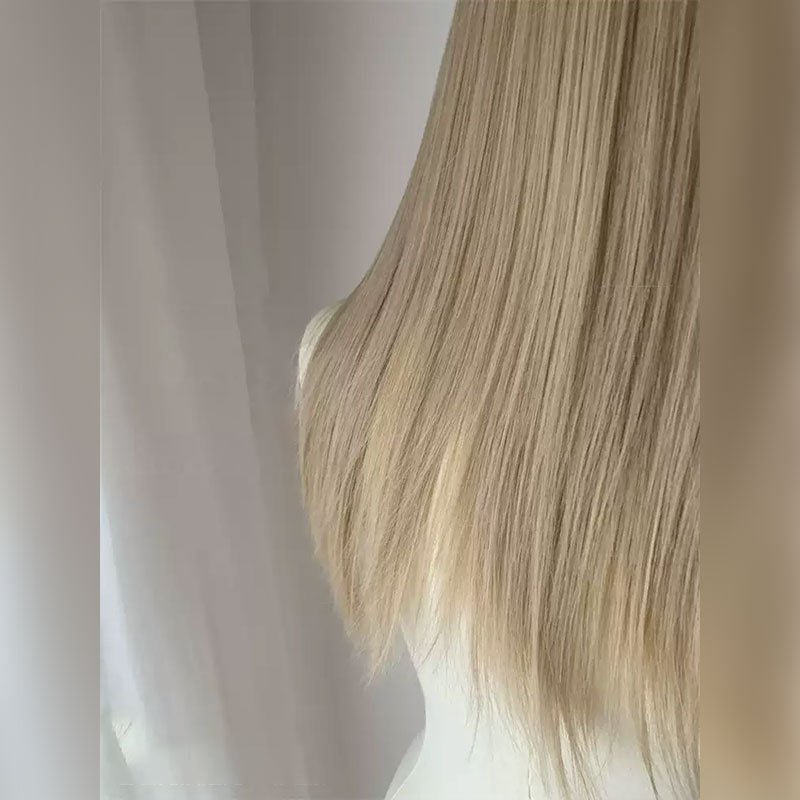 Lemailwig Pale Gold Straight Front Lace Wig - lemailwigs