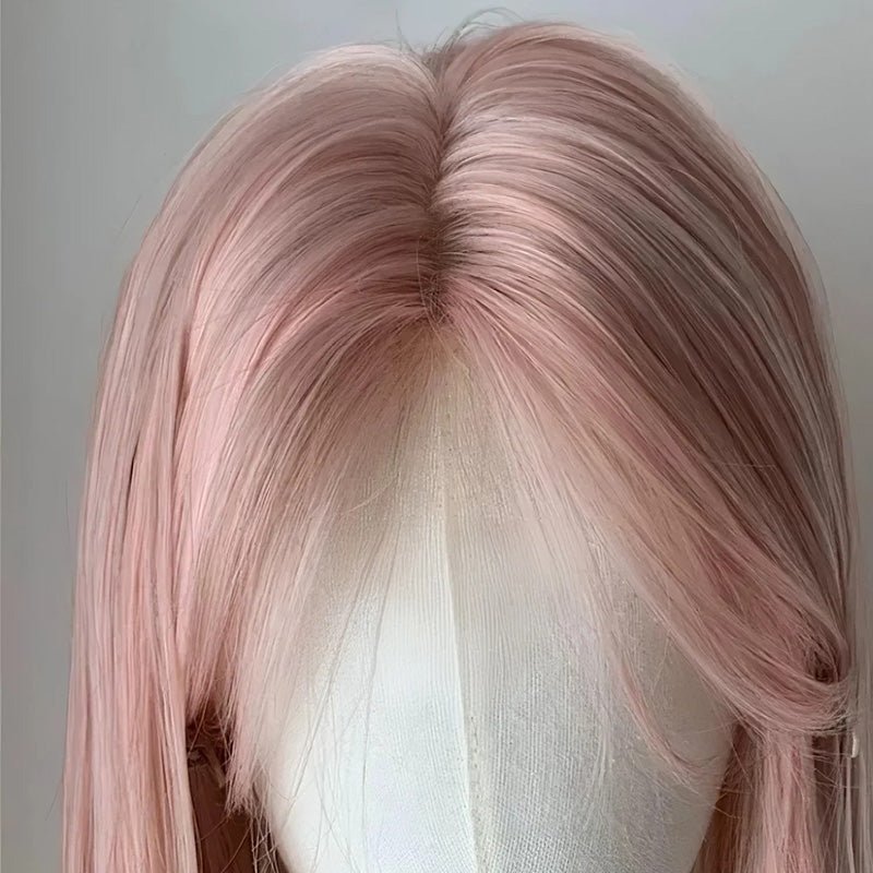 Lemailwig Pink Short Front Lace 33cm Wig - lemailwigs